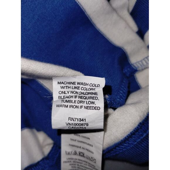 L.L. Bean Blue & White Striped Boat Neck Top With 3/4 Length Sleeves Women's PSM - Picture 7 of 7